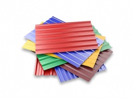 Colored corrugated roof sheet